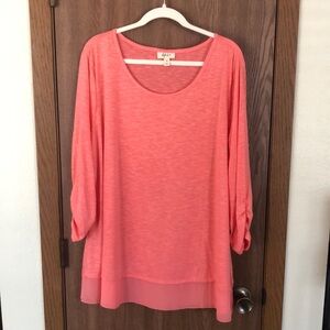 Bundle of 3 Style & Co Like New Tops—same top/3 different shades of coral—Size3x